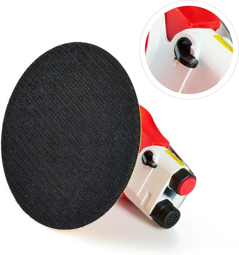 LithiCraft Professional 6-inch Pneumatic Random Orbital Sander | 12000 RPM Dual-Action Sander | High-Strength Wear-Resistant Design for Automotive, Metal, and Woodworking Applications (6 inch) - Image 4